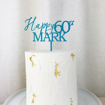 Personalised Any Age Happy Birthday Cake Topper, 6 of 6