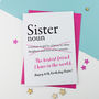 Sister Birthday Card Personalised, thumbnail 1 of 1