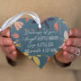 Navy Floral Friendship Acrylic Hanging Heart Token, thumbnail 5 of 6