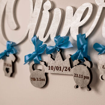New Baby Name Plaque With Birth Stats, 4 of 8