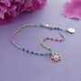 Hula Flower Personalised Anklet, thumbnail 1 of 2