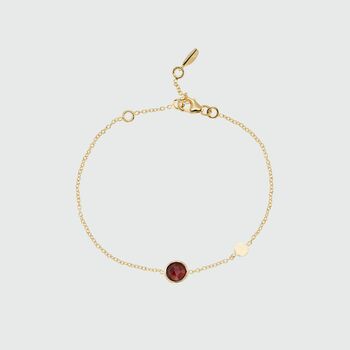 Salina Garnet And Gold Gemstone Bracelet, 2 of 4