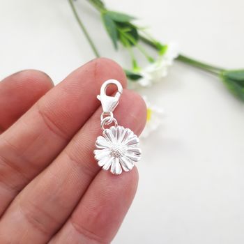 Daisy Solid Silver Charm, 5 of 8