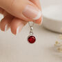 Personalised Sterling Silver Garnet Pendant Necklace: January Birthstone, thumbnail 1 of 10