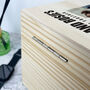 Personalised Bold Custom Text Pine Photo Memory Box Five Sizes 16cm | 20cm | 26cm | 30cm | 36cm, thumbnail 8 of 9
