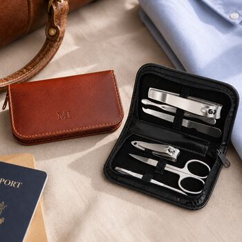Men's Personalised Manicure Set With Monogram, 3 of 7