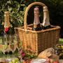 Personalised Wicker Picnic Bottle Carrier For Couples, thumbnail 7 of 8