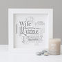 Personalised Wife Word Art Gift, thumbnail 6 of 7