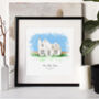 Personalised Watercolour House Portrait Housewarming Gift, First Home Gift, thumbnail 5 of 9