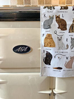 A Z Of Cats Tea Towel, 5 of 5