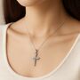 Personalised Sterling Silver Infinity Cross Pendant With Cz, thumbnail 1 of 11