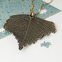 Birch Real Leaf Statement Necklace, thumbnail 5 of 12