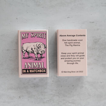 Wool Felt Pig Spirit Animal Gift In A Matchbox, 6 of 7