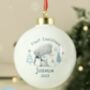Personalised First Christmas Tiny Tatty Teddy Bauble, thumbnail 1 of 5
