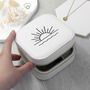 Sunset White Square Travel Jewellery Case, thumbnail 8 of 10