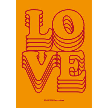 Layers Of Love Typographic Art Print, 4 of 4