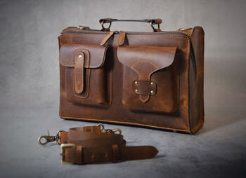 Leather Handbag Shoulder Bag Backpack Personalised Gift, 2 of 12