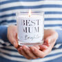 Best Mum Personalised Mothers Day Candle, thumbnail 1 of 6