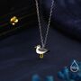 Sterling Silver Cute Seagull Pendant Necklace, thumbnail 1 of 11