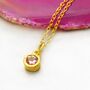 Tourmaline Rose Gold Plated Silver October Birthstone Pendant, thumbnail 5 of 6