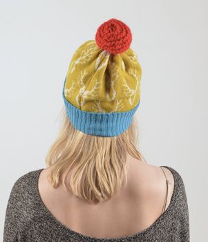 Bright Lambswool Knitted Stag Bobble Hat, 5 of 11