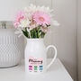 Personalised Mum Mummy Mothers Day Vase Birthday Jug, thumbnail 1 of 2