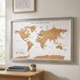 Travel Gifts World Map Cork Board With Pins, thumbnail 4 of 11