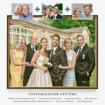 Wedding Anniversary Gift – Custom Couple Illustration From Photo, 2 of 8