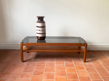 Mid Century Solid Teak Coffee Table By Myer, 4 of 12