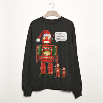 Activate Christmas Mode Robot Women's Sweatshirt, 2 of 3
