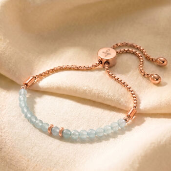 March Birthstone Aquamarine Bracelet, 3 of 7