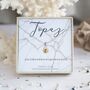 Sterling Silver November Birthstone Necklace – Topaz, thumbnail 1 of 5