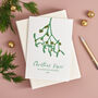 Personalised Gold Foil Mistletoe Christmas Card, thumbnail 2 of 2