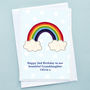 'Rainbow' Personalised Girls Birthday Card, thumbnail 4 of 4