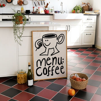 Menu Coffee Doodle Kitchen Wall Art Print, 10 of 10