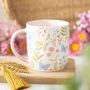 Luna Bloom Floral Print Mug, thumbnail 1 of 3