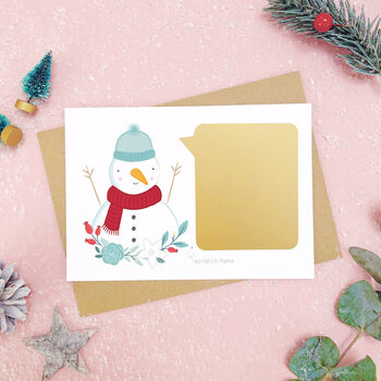 Personalised Snowman Scratch Card, 5 of 9