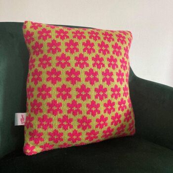 Blossom Knitted Cushion, 2 of 6