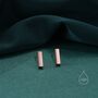 Sterling Silver Geometric Bar Stud Earrings, thumbnail 3 of 11