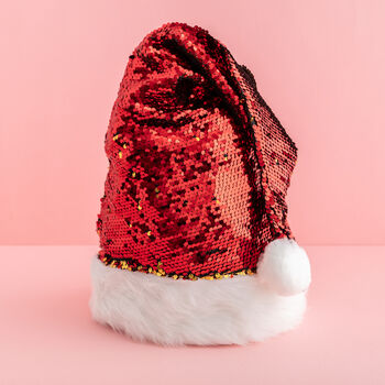 Red Sequined Oversized Santa Hat, 2 of 12
