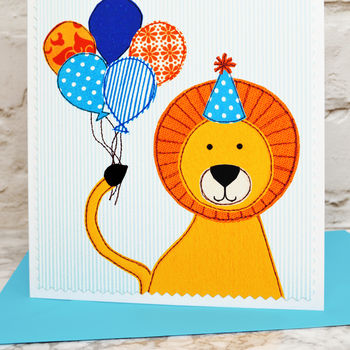 'Lion' Personalised Childrens Birthday Card, 4 of 4