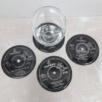 Set Of Four Real Vintage Record Coasters, 2 of 7