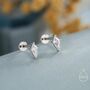 Rhombus Cz Flat Back Earrings In Sterling Silver, thumbnail 1 of 11
