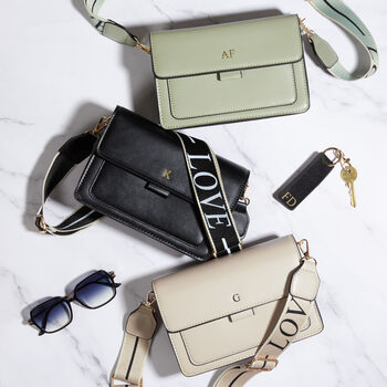 Personalised Michelle Embossed Smooth Faux Leather Bag, 4 of 8