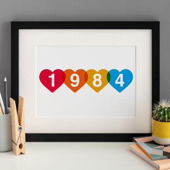 Special Date Personalised Hearts Print, 4 of 7