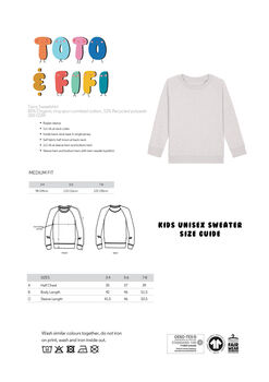 Embroidered Cute Tooth Kids Sweater, 5 of 5