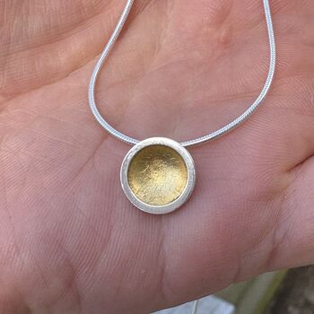 Small Gold Leaf Dome Pendant, 4 of 8