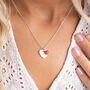 Esme Heart And Enamel Charm Personalised Necklace, thumbnail 1 of 11