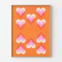 Retro 10 Of Hearts Playing Card Riso Print On Recycled Paper, thumbnail 7 of 7