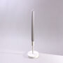 G Decor Velluto Cenere Set Of Two Extra Tall Dinner And Taper Candles With Ribbed Velvet Matte Finish In Ash Grey, thumbnail 3 of 3